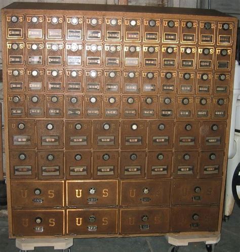 old wooden post office boxes